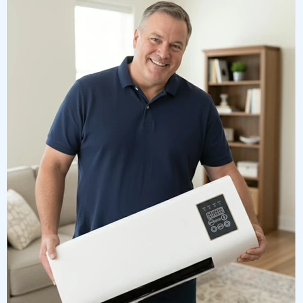 EpiCooler reviews in the living room with portable air conditioner United States EpiCooler reviews in the living room with portable air conditioner United States